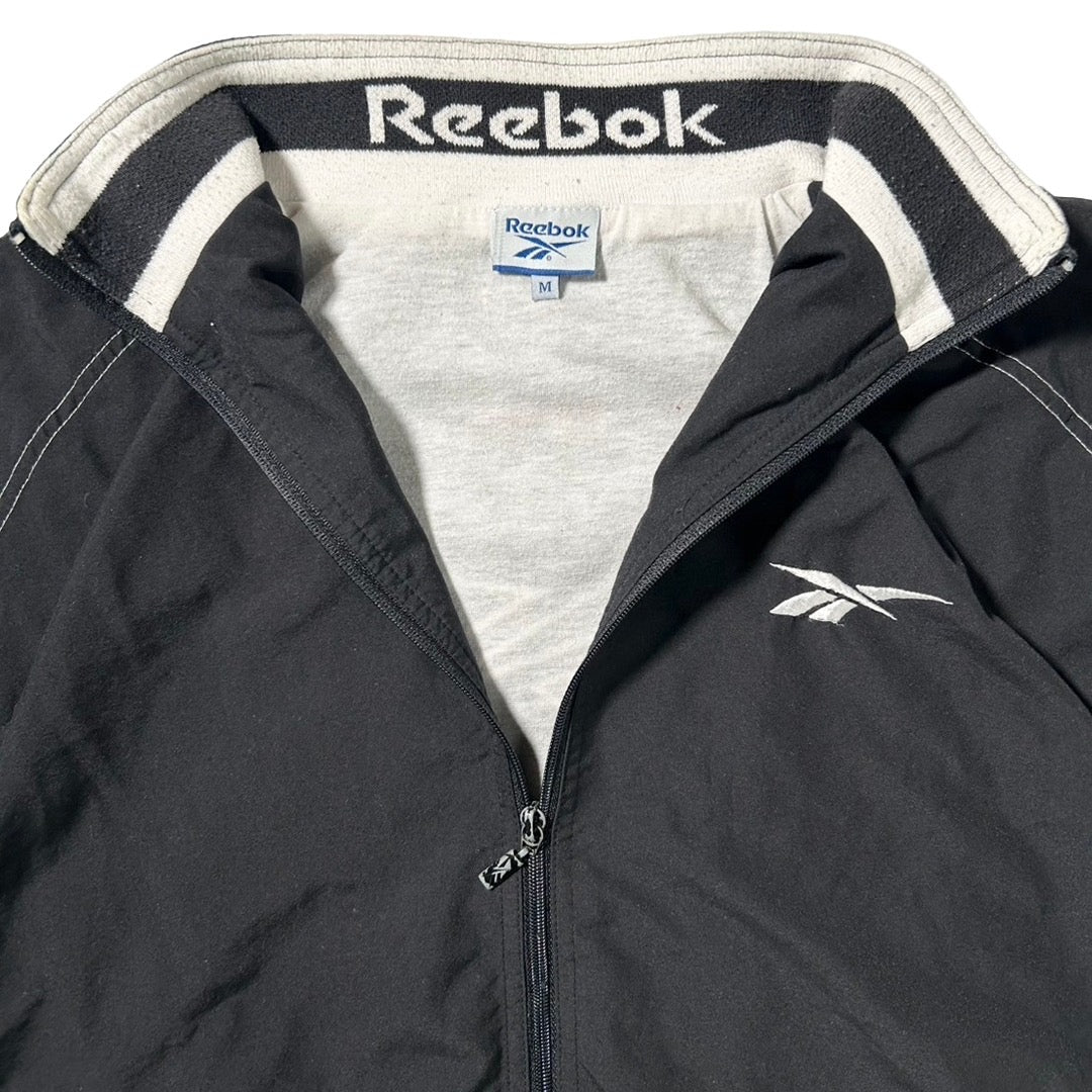 USED "Reebok" NYLON TRACK JACKET / BLACK