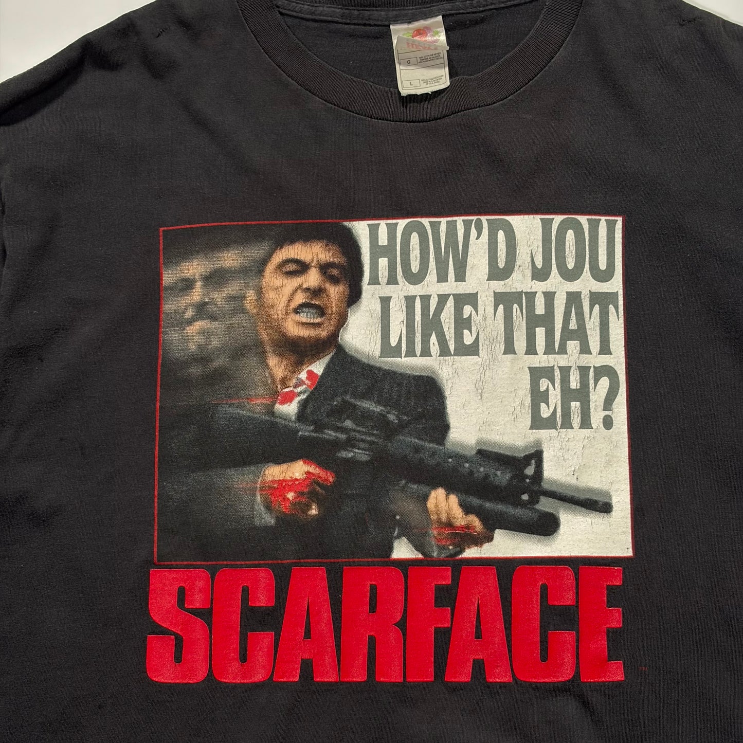 90s "SCARFACE HOW'D JOU LIKE THAT EH?" S/S TEE / BLACK