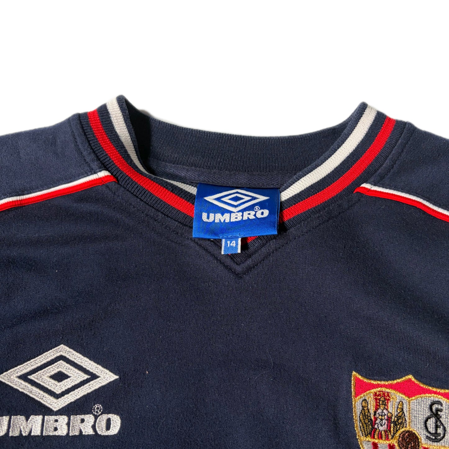 VINTAGE "SEVILLA FC" CREW SWEAT/ NAVY / 表記M