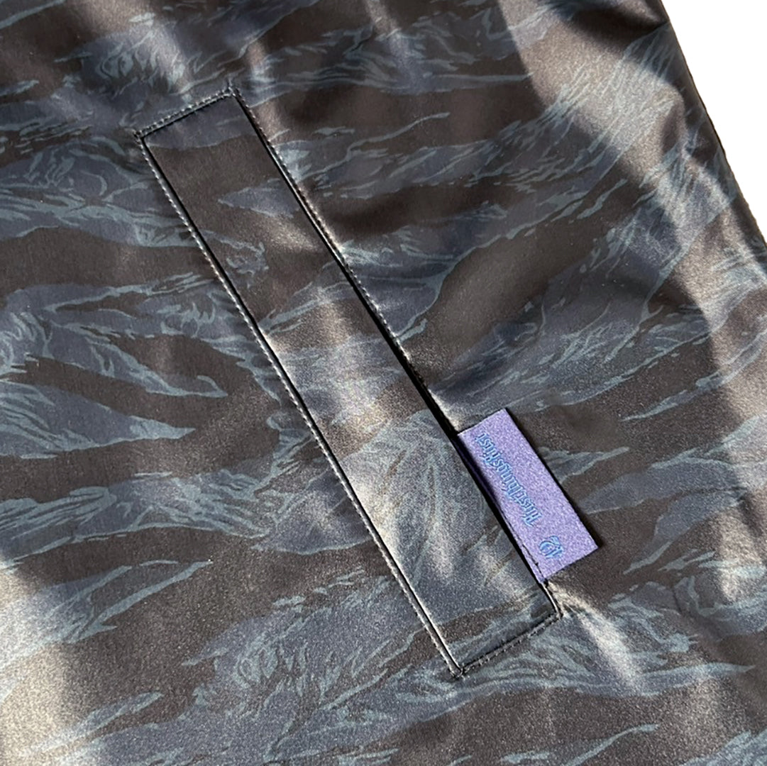 TIGER CAMO NYLON LONG JACKET / BLUE