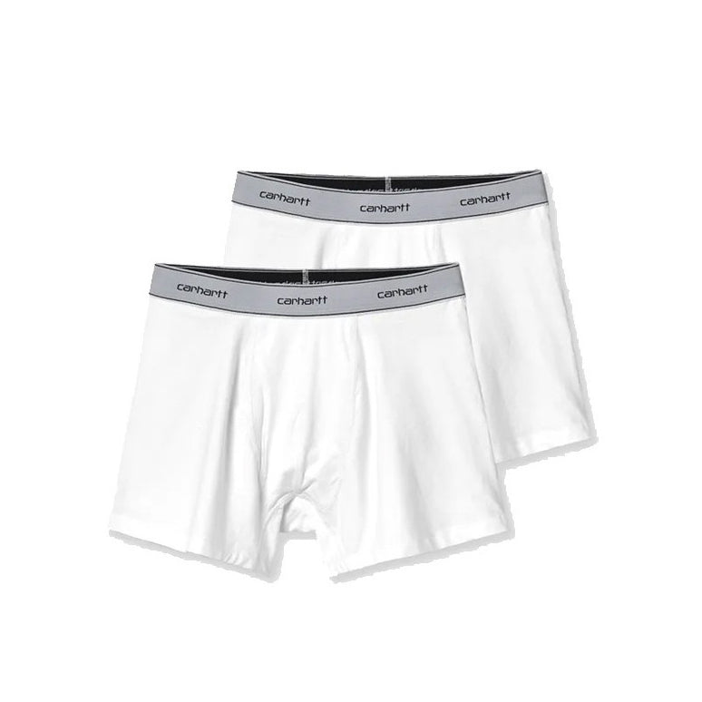 CARHARTT WIP COTTON TRUNKS (2PC PACK) / WHITE+WHITE