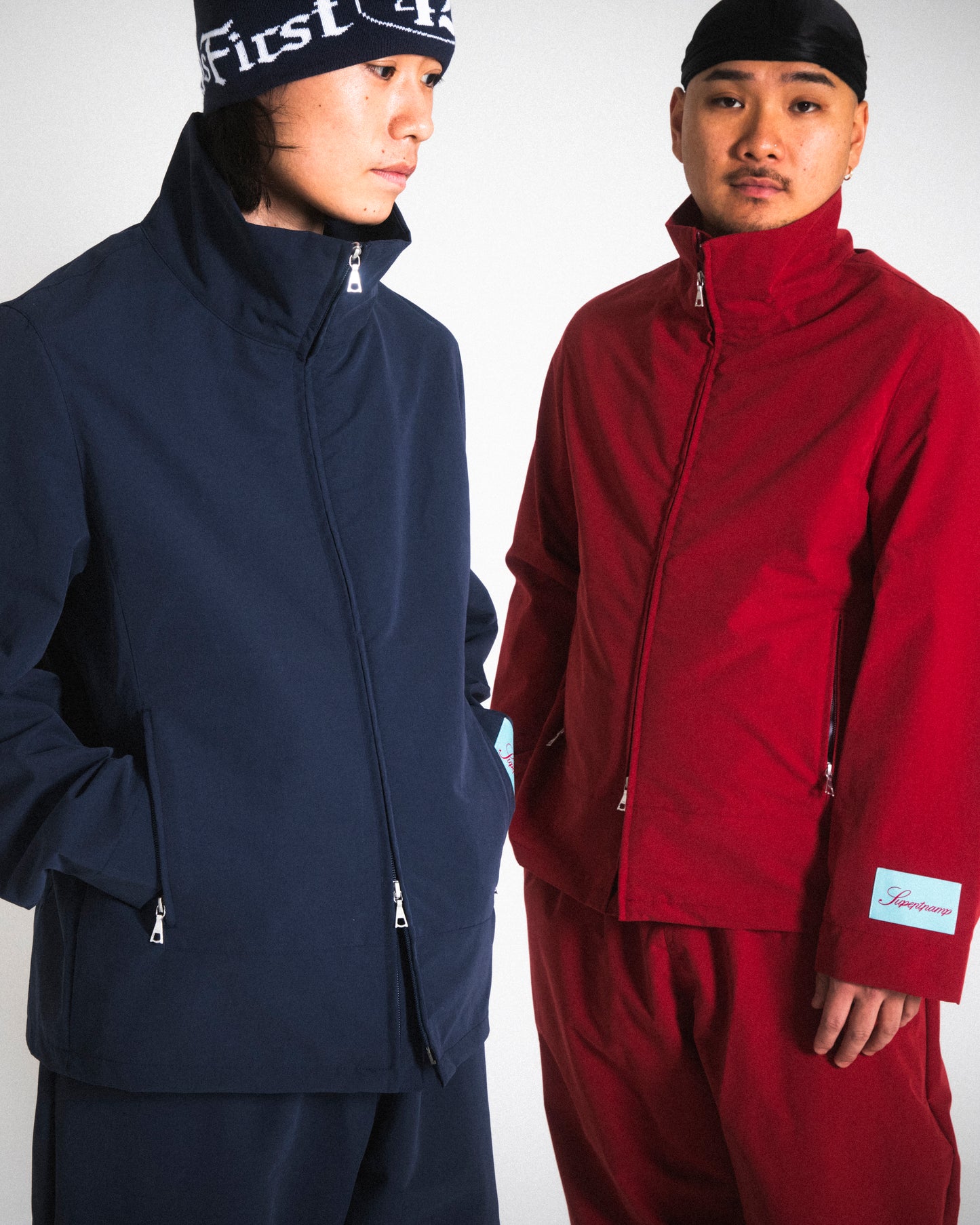 NYLON MID ZIP JACKET / RED