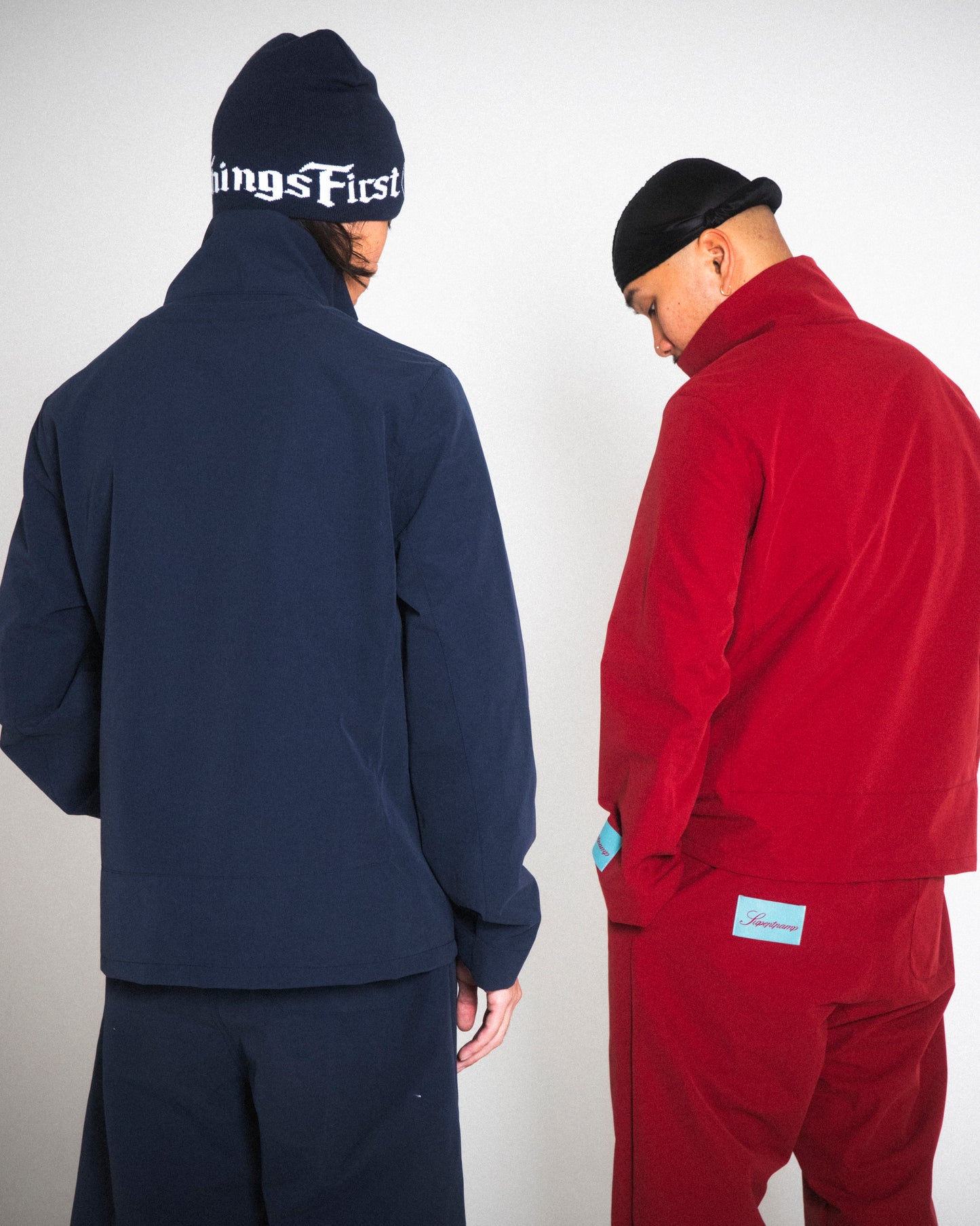 NYLON MID ZIP JACKET / RED