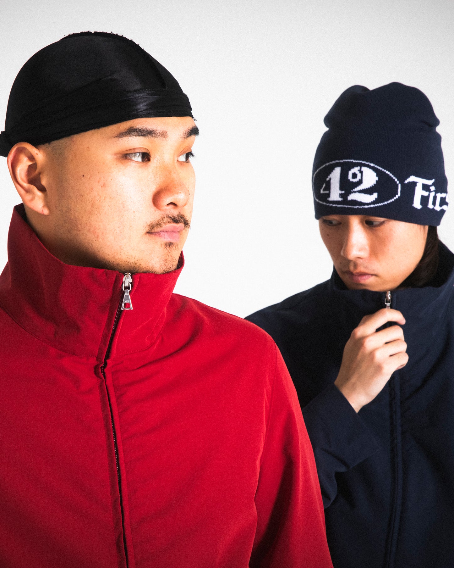 NYLON MID ZIP JACKET / RED