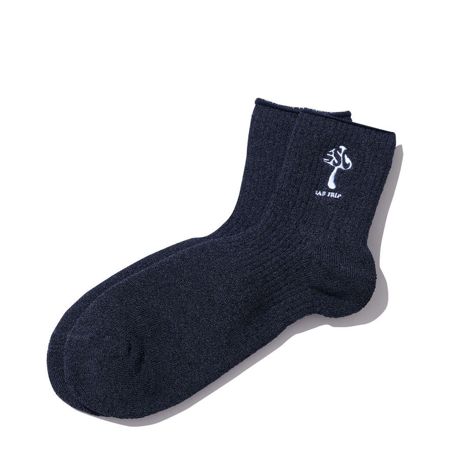 SURF SKATE CAMP BAD TRIP MEDIUM SOCKS / BLACK