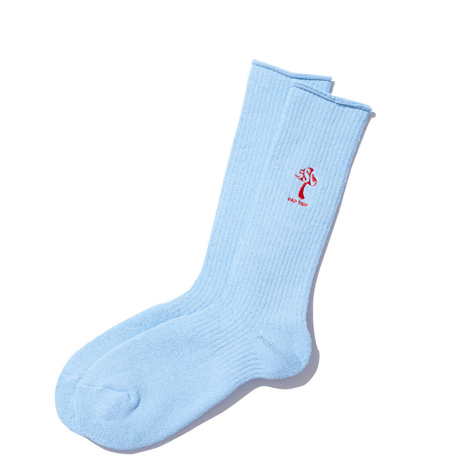 SURF SKATE CAMP BAD TRIP SOCKS / BLUE