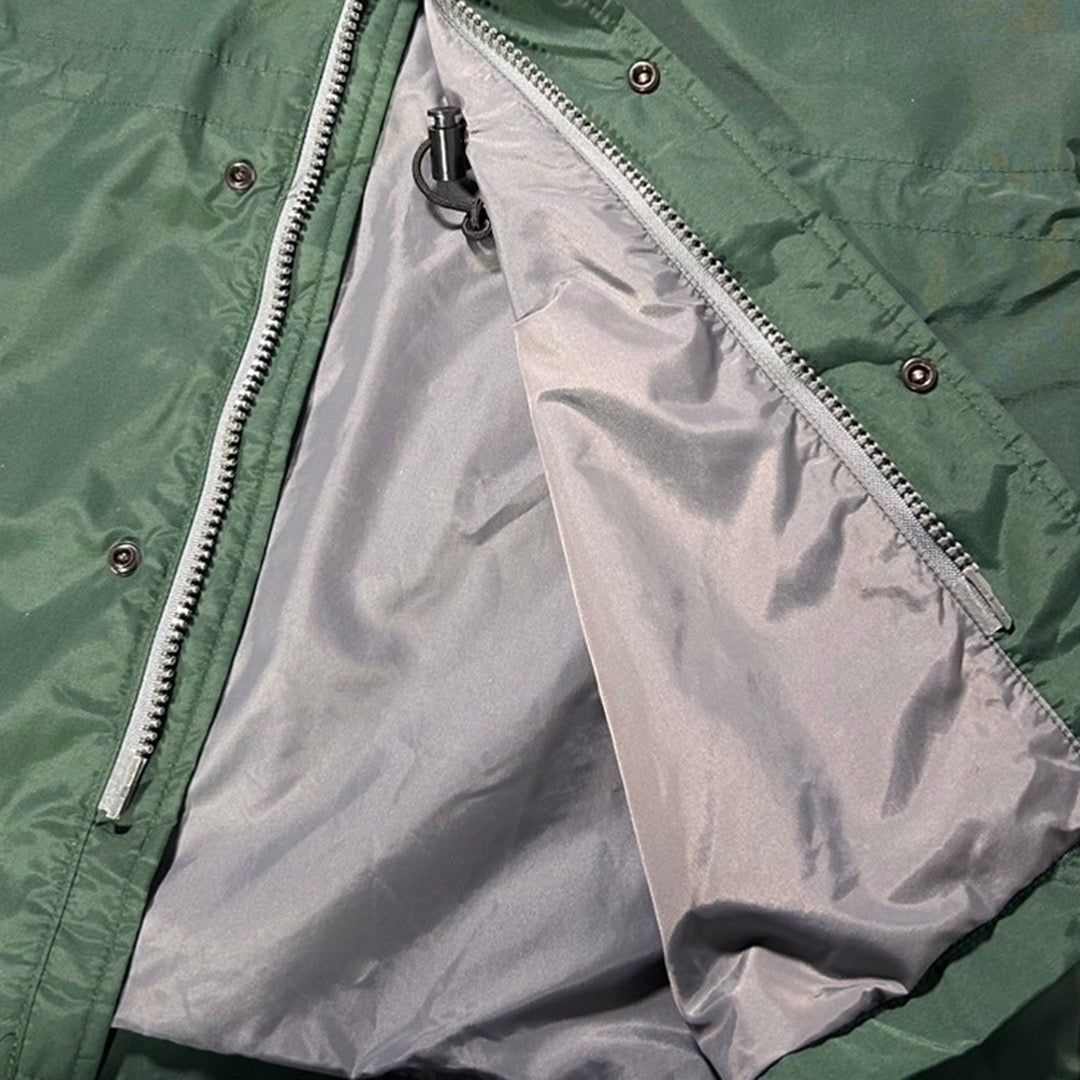 USED "THE NORSE FACE" NYLON LONG JACKET GORE TEX / DEEP GREEN