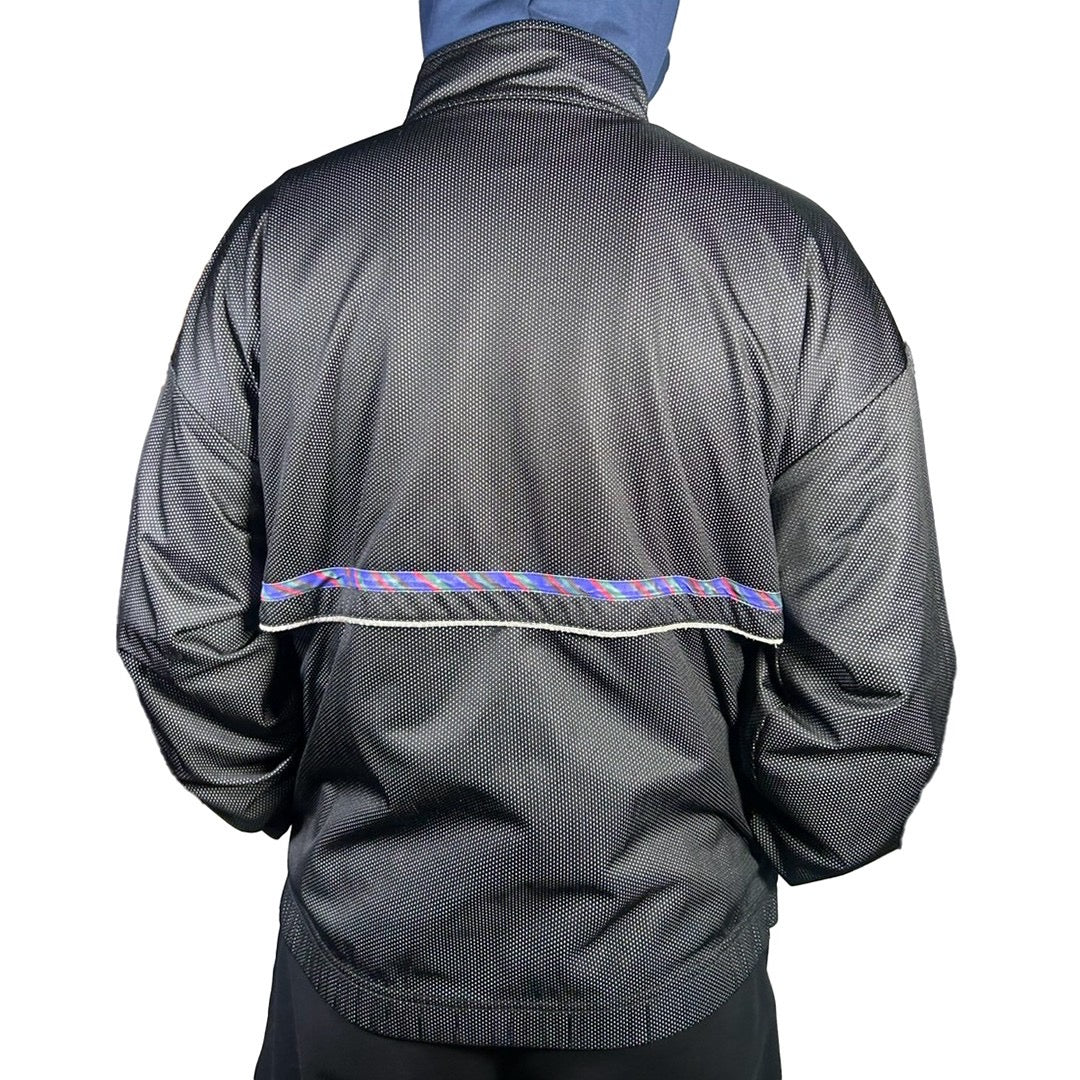 USED "Reebok" NYLON TRACK JACKET / BLACK