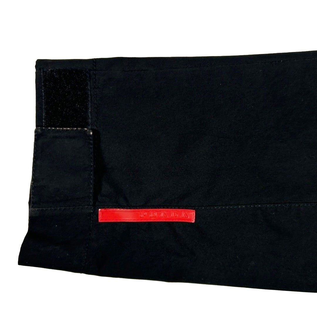 USED "PRADA SPORTS" NYLON LONG JACKET / BLACK/ 50