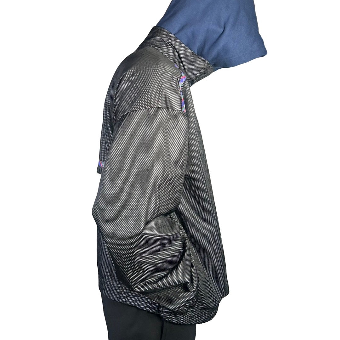 USED "Reebok" NYLON TRACK JACKET / BLACK