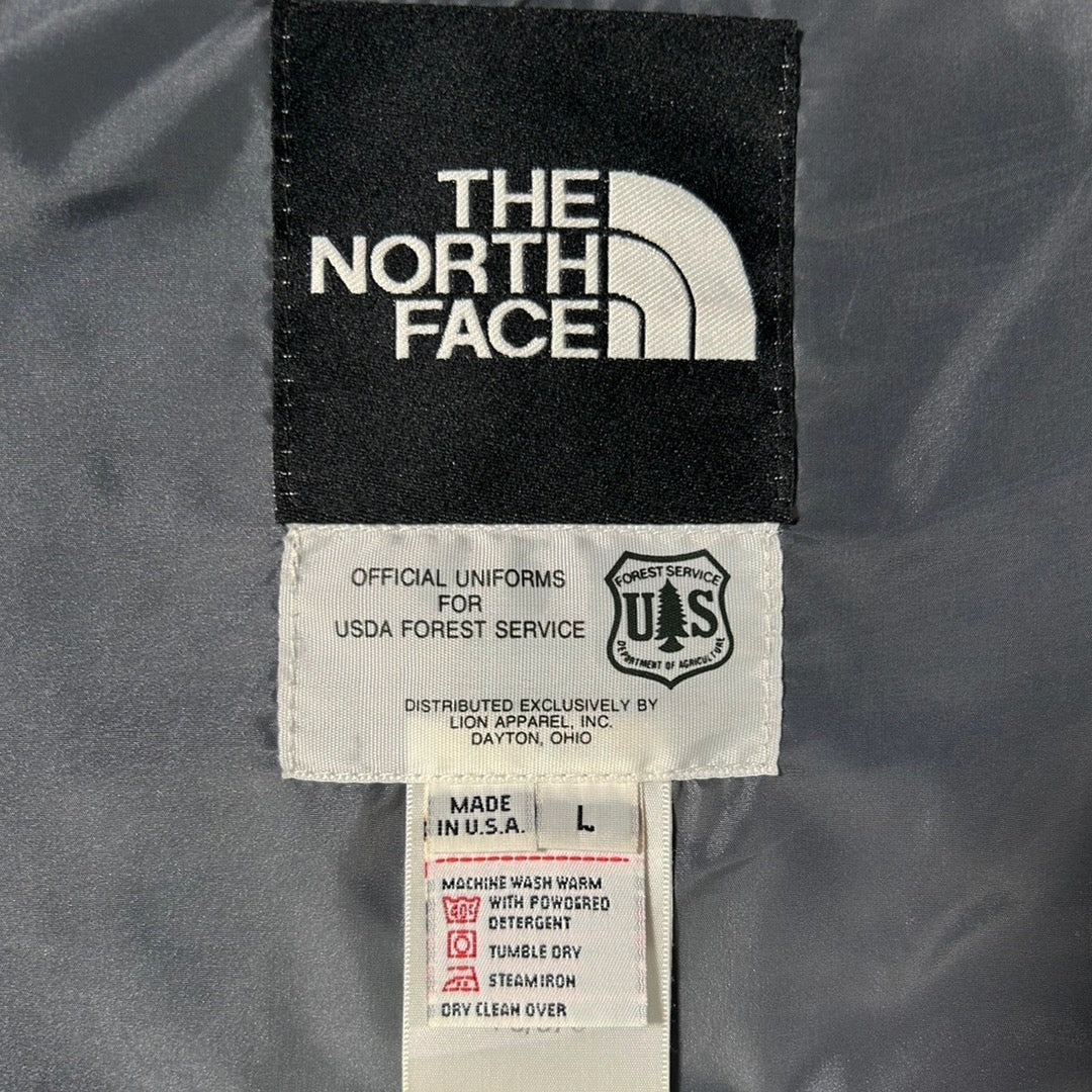 USED "THE NORSE FACE" NYLON LONG JACKET GORE TEX / DEEP GREEN