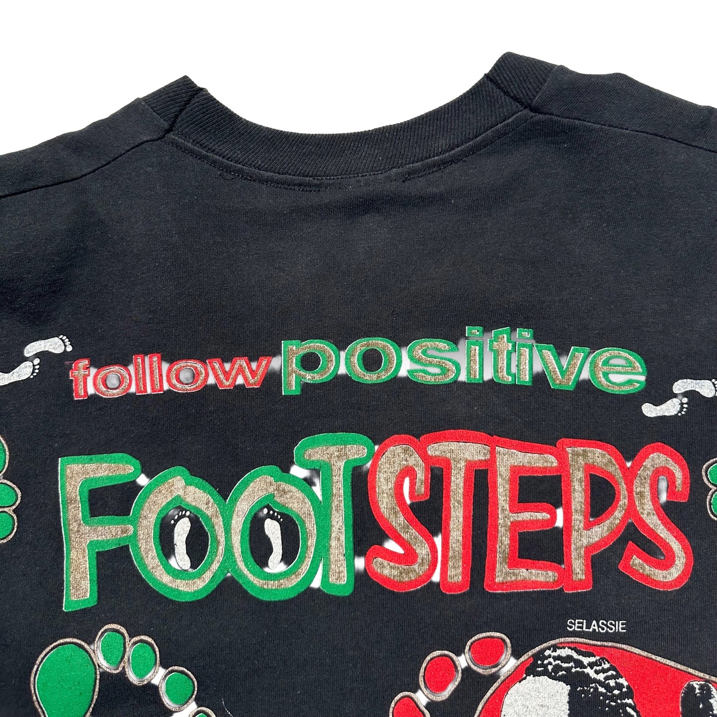 90s "Positive Footsteps" S/S TEE / XL
