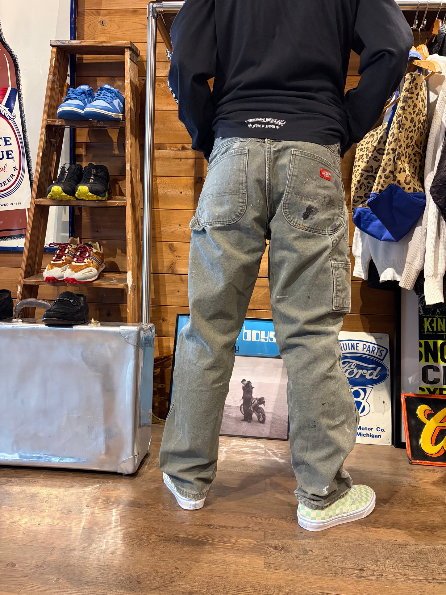 OLD "DICKEIS PAINTER PANTS / OLIVE / 表記W34