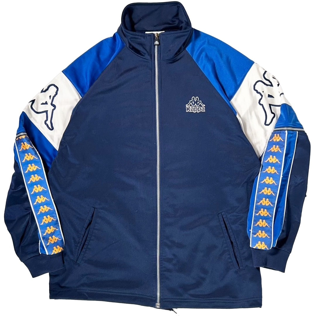USED "Kappa" TRACK JACKET / BLACK BLUE