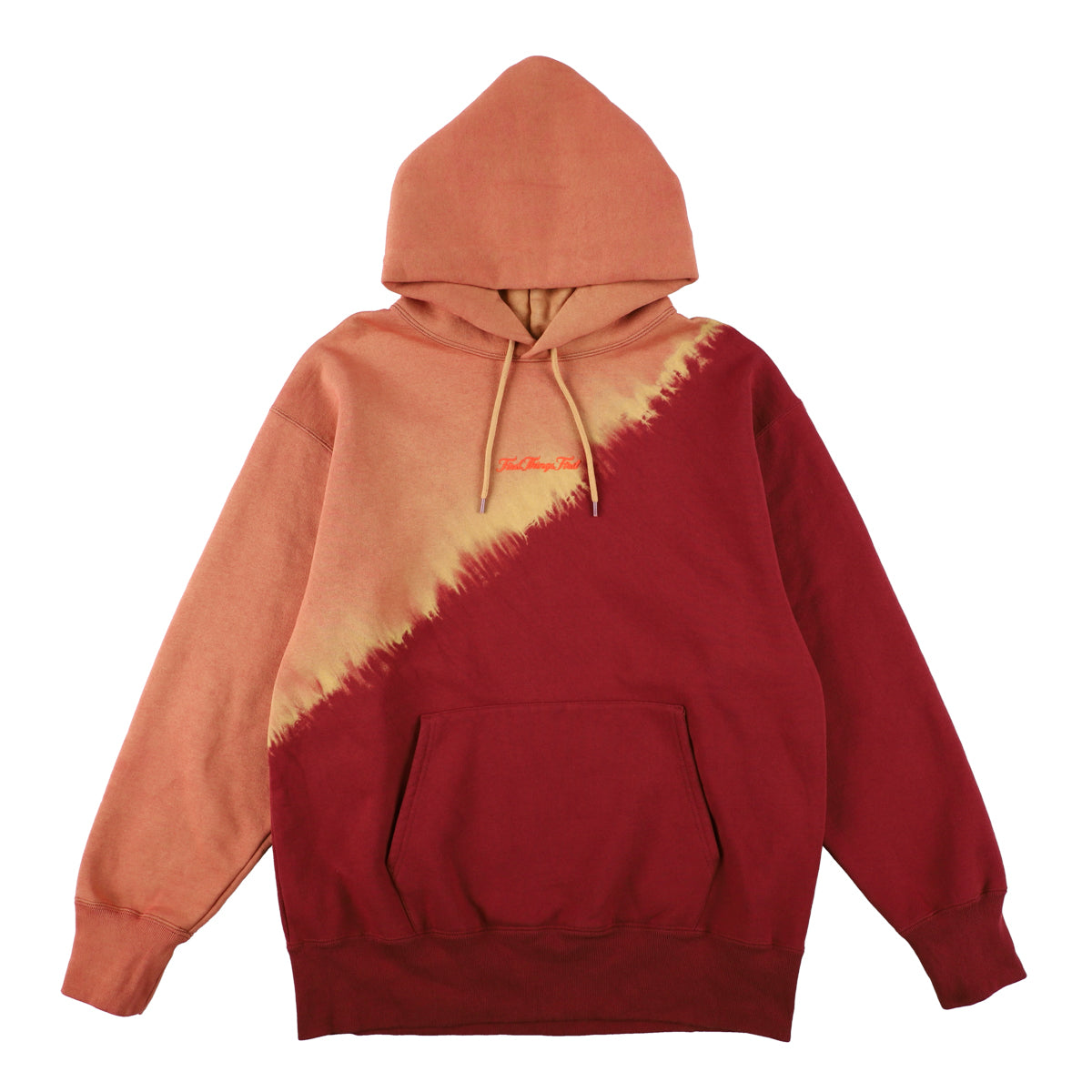 FTF skrg "草木染め" LOGO HOODIE / BURGANDY