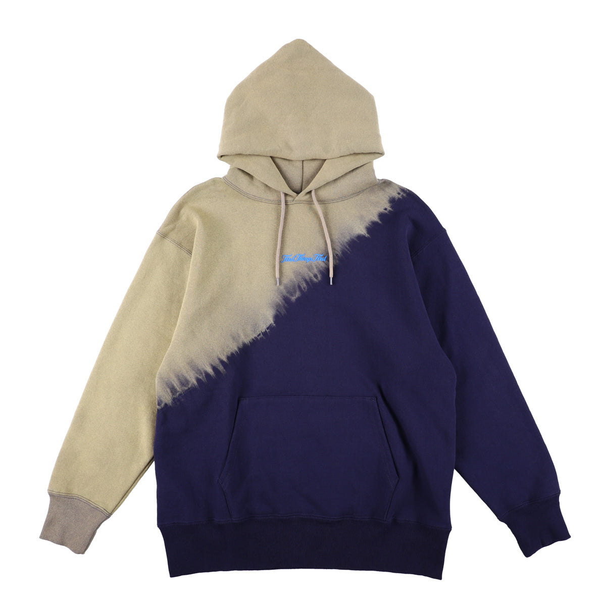 FTF skrg "草木染め" LOGO HOODIE / NAVY