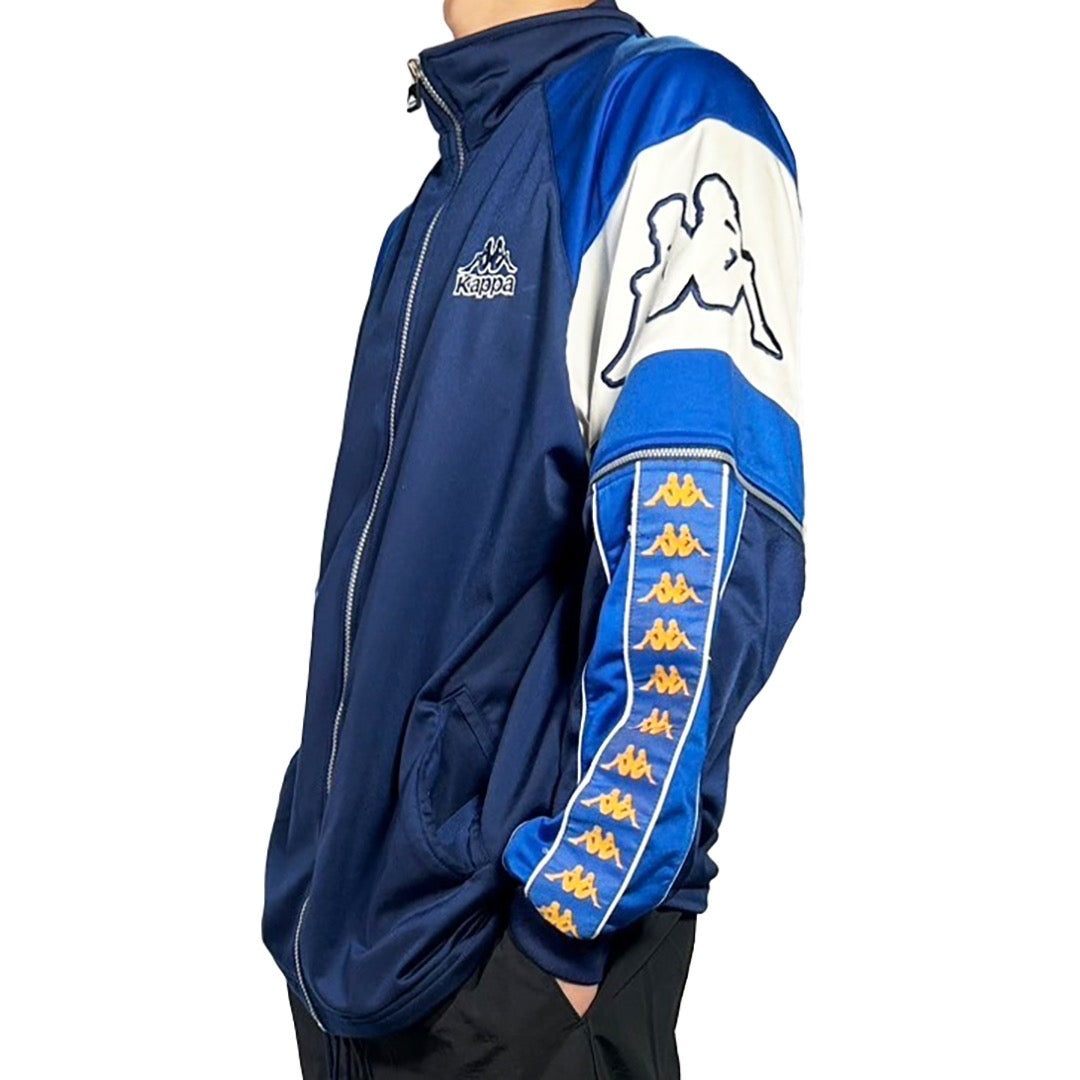 USED "Kappa" TRACK JACKET / BLACK BLUE