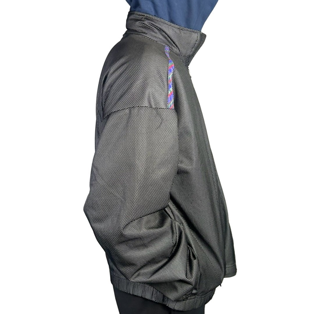 USED "Reebok" NYLON TRACK JACKET / BLACK