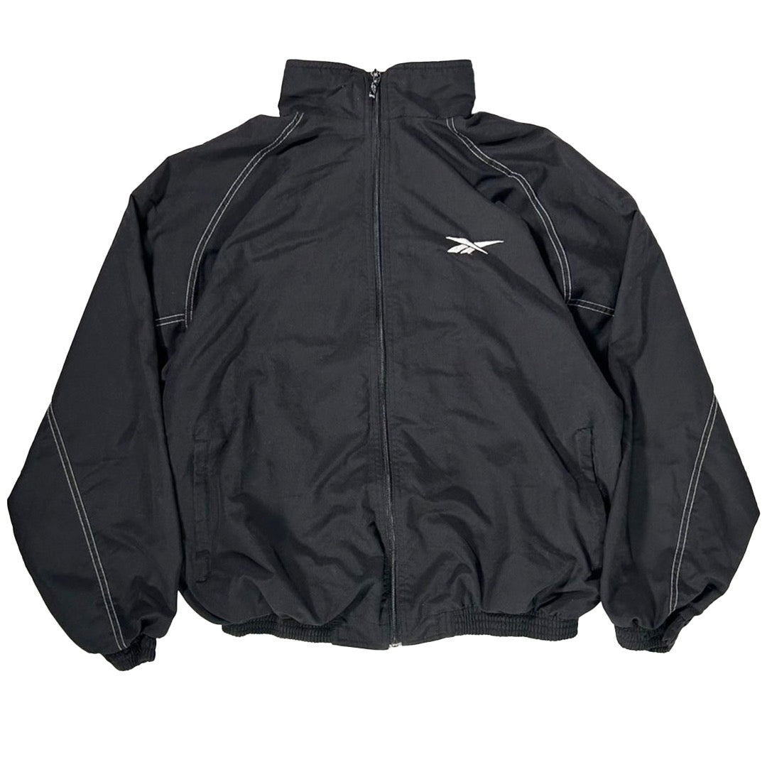 USED "Reebok" NYLON TRACK JACKET / BLACK
