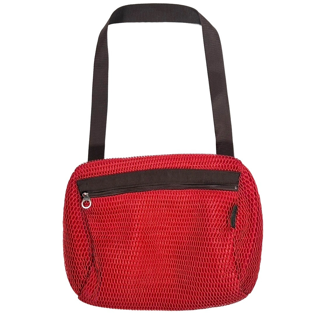 USED "ISSEY MIYAKE" SHOULDER BAG/ RED