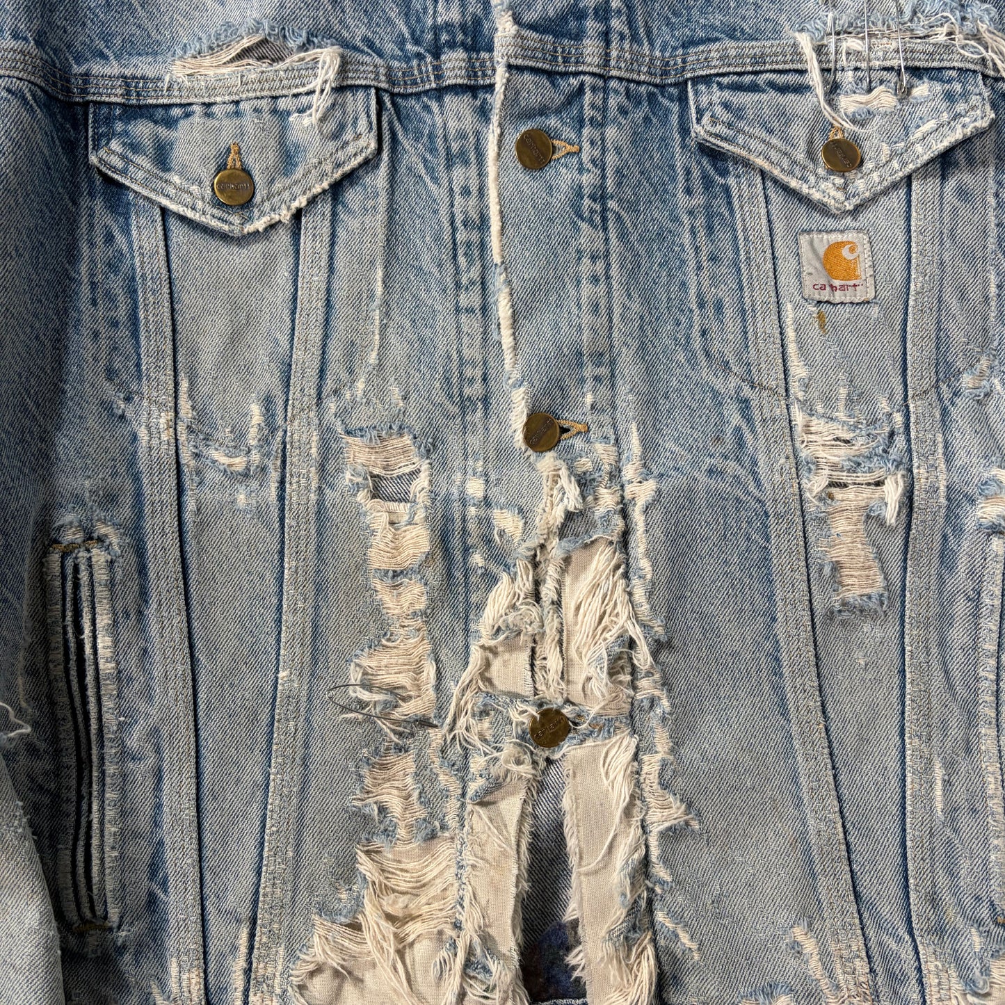 "OLD CARHARTT HARD CRASH DENIM JACKET/ DENIM / 表記L