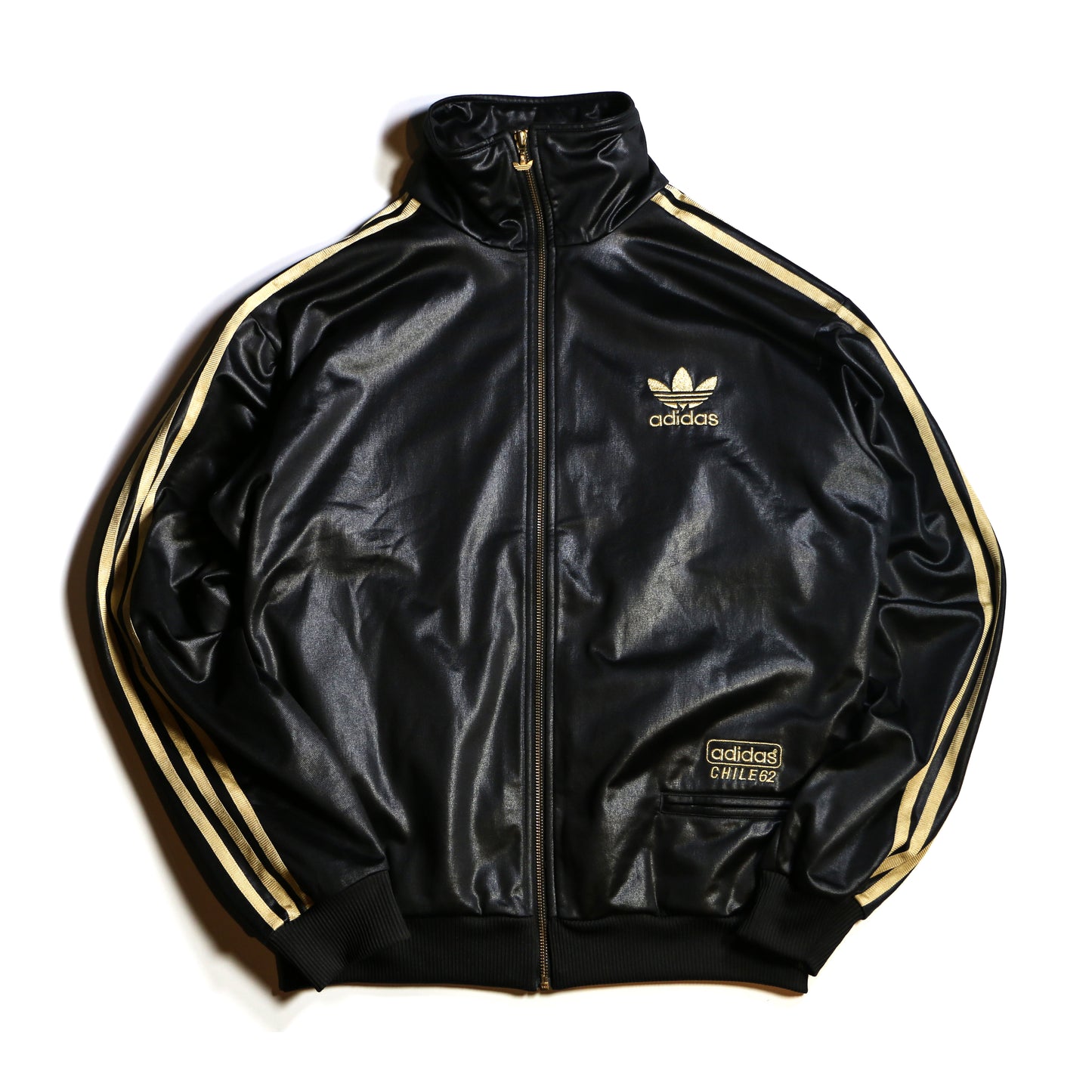 "VINTAGE" ADIDAS TRACK JACKET - Black / Gold #5