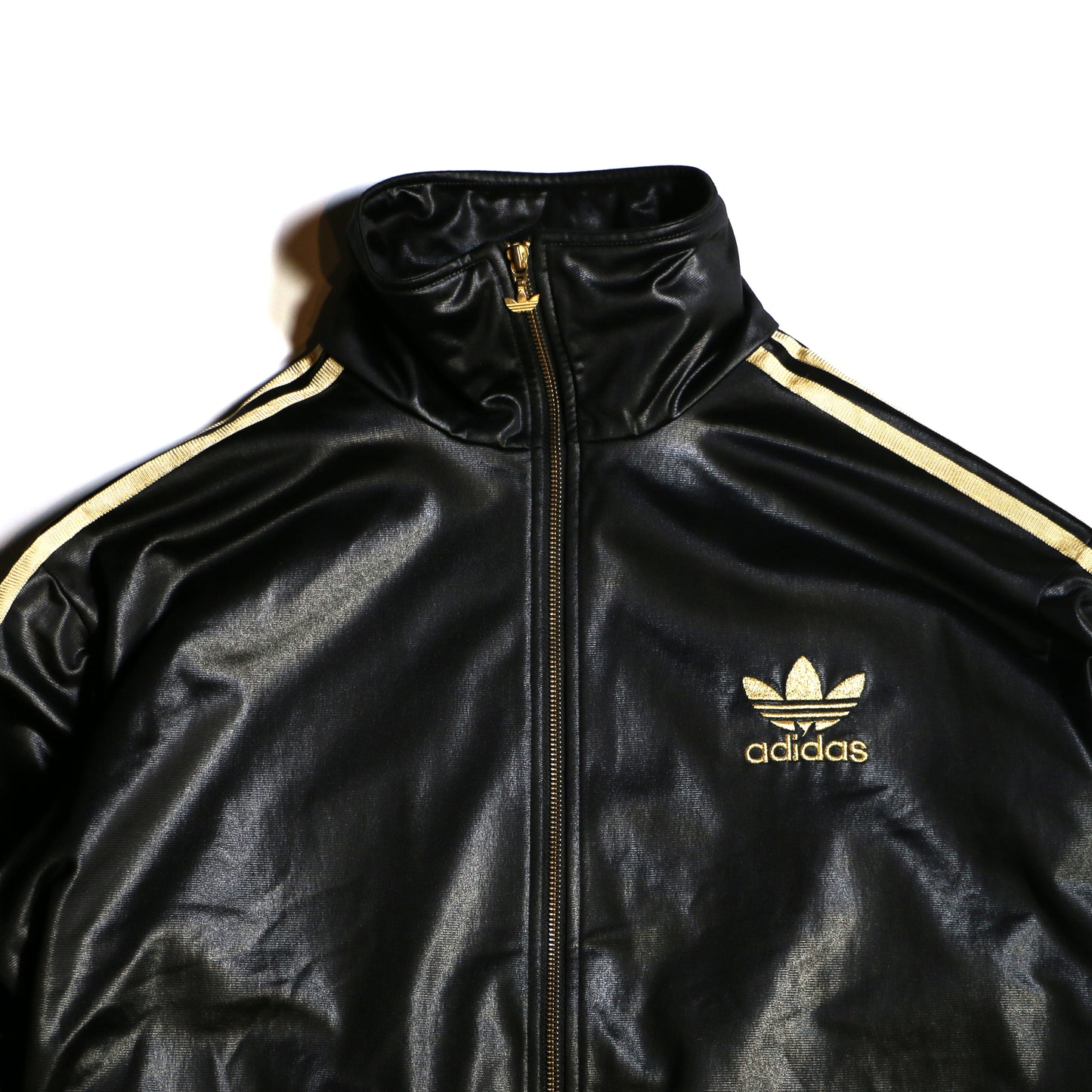 "VINTAGE" ADIDAS TRACK JACKET - Black / Gold #5
