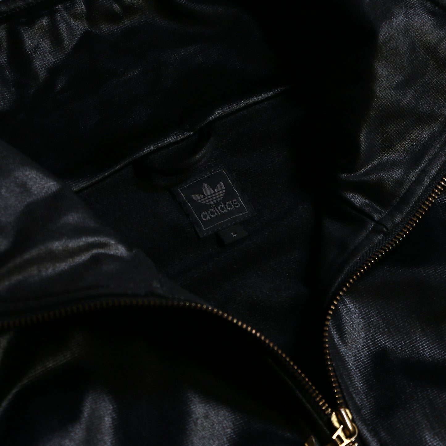 "VINTAGE" ADIDAS TRACK JACKET - Black / Gold #5