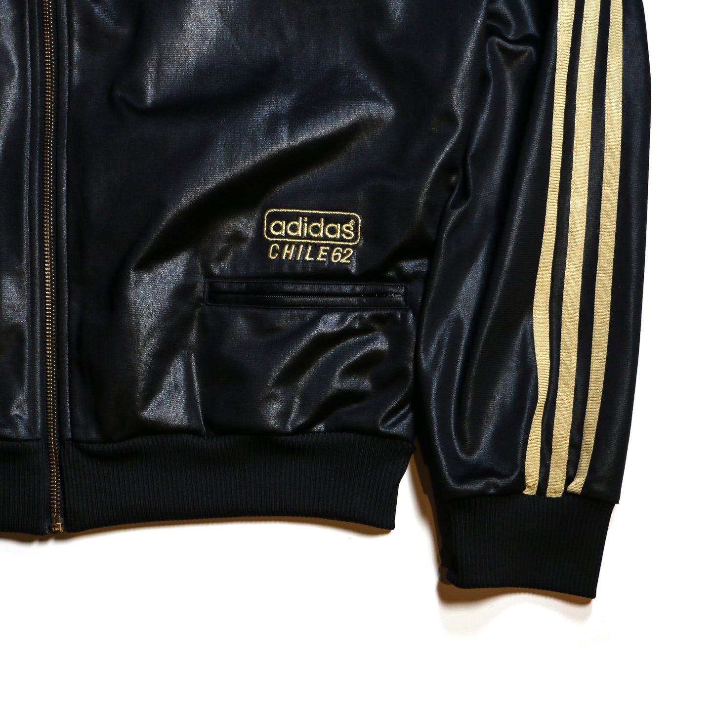 "VINTAGE" ADIDAS TRACK JACKET - Black / Gold #5
