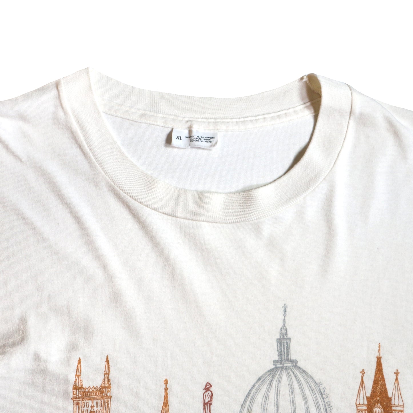 "VINTAGE" HANNAH&CO LONDON CITYSCAPE TEE made in IRELAND