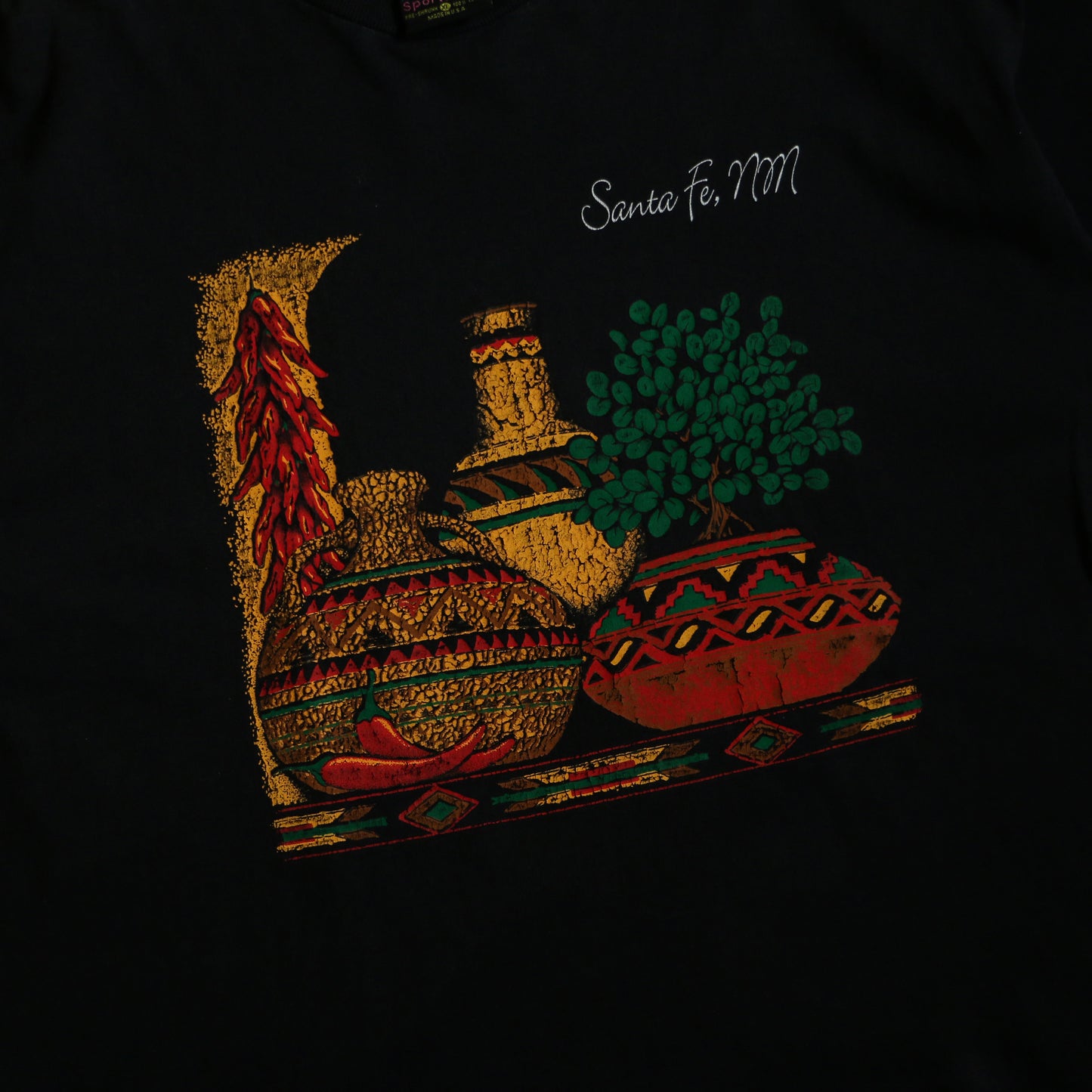 "VINTAGE" ROBERT ALLAN SPORTSWEAR SANTA FE TEE made in USA