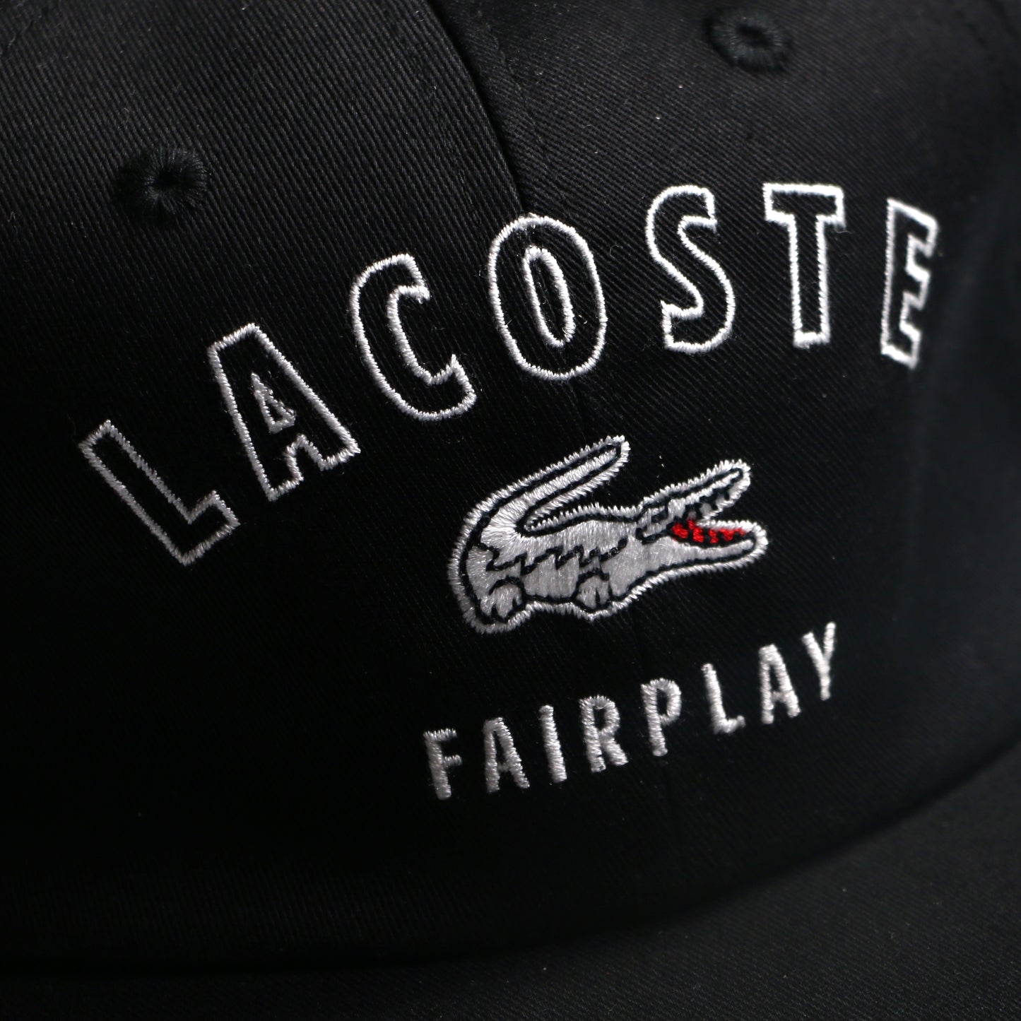 LACOSTE COTTON CAP / BLACK