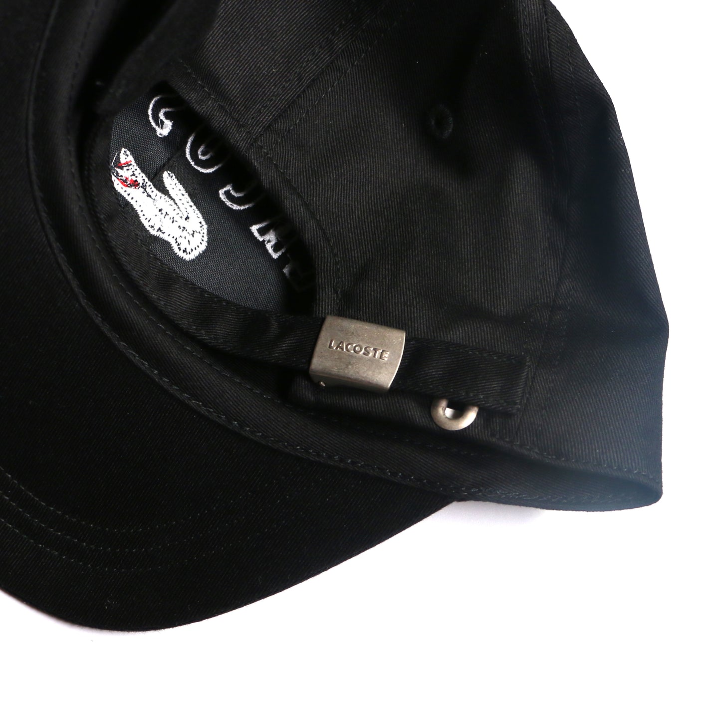 LACOSTE COTTON CAP / BLACK