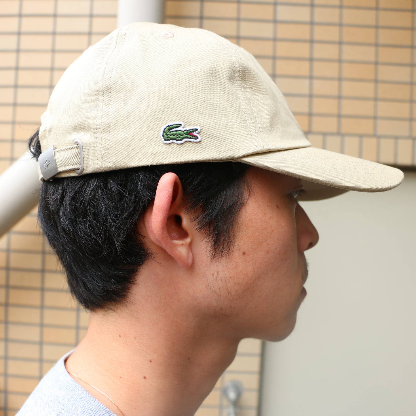 LACOSTE “L” COTTON CAP / WHITE