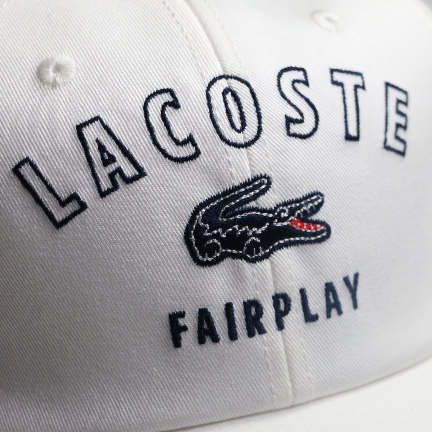 LACOSTE COTTON CAP / WHITE