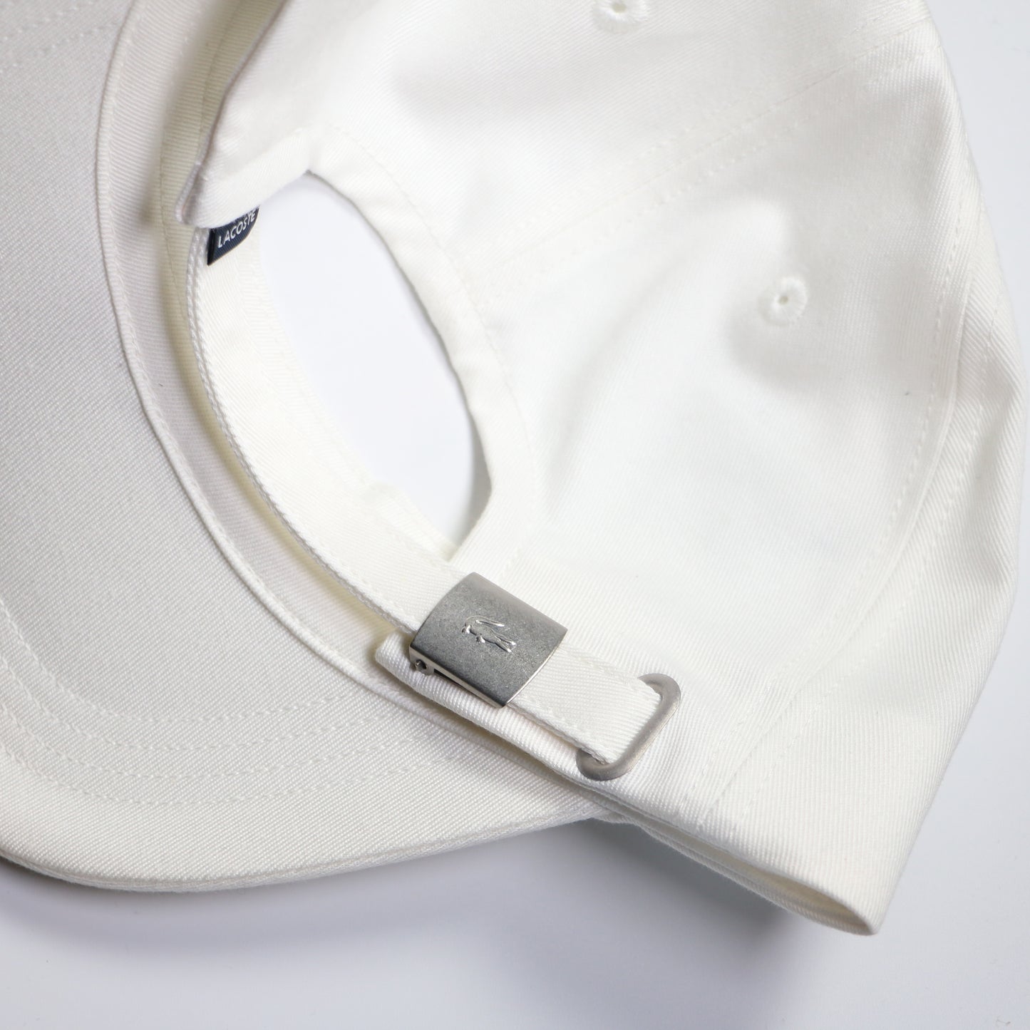 LACOSTE “L” COTTON CAP / WHITE