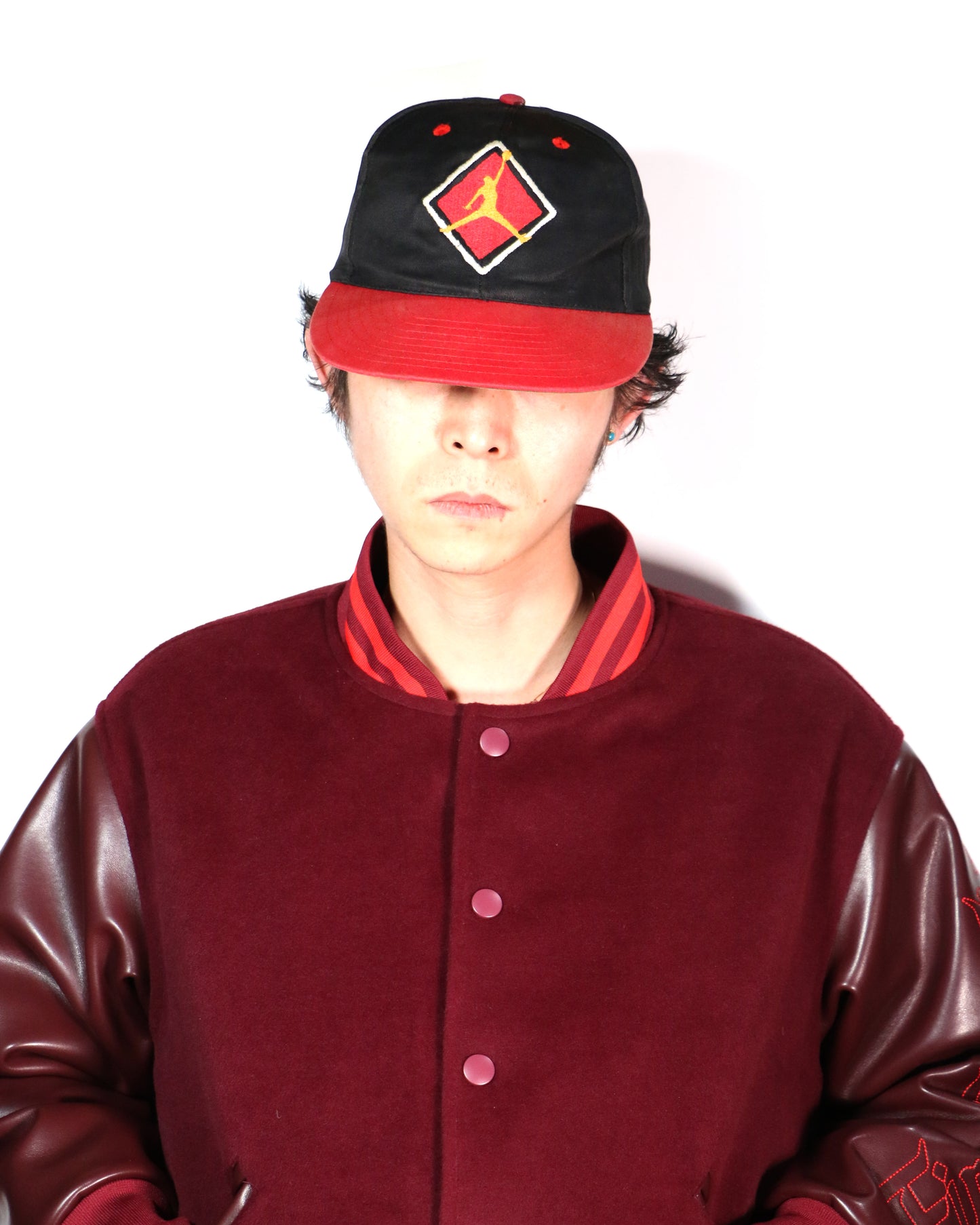 VINTAGE NIKE "AIR JORDAN" 6PANEL CAP / BK RED