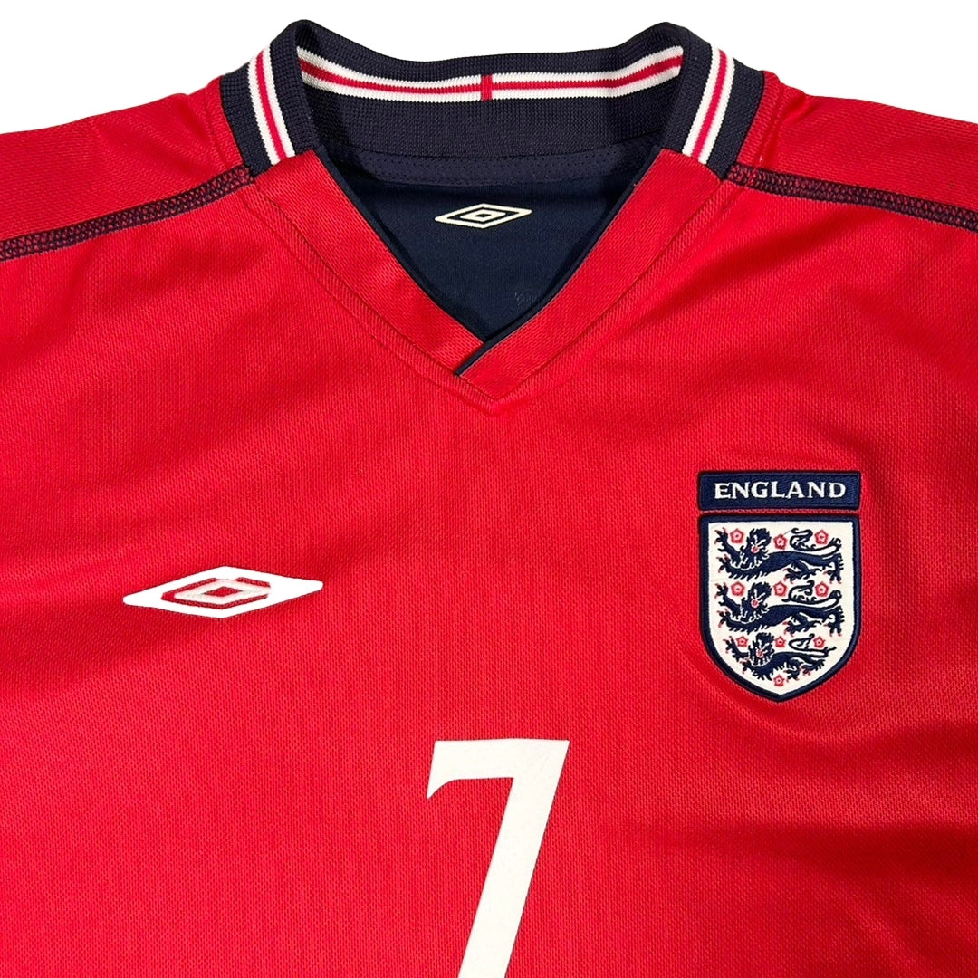2002 FIFA korea Japan England Away Beckham #7 / M 077