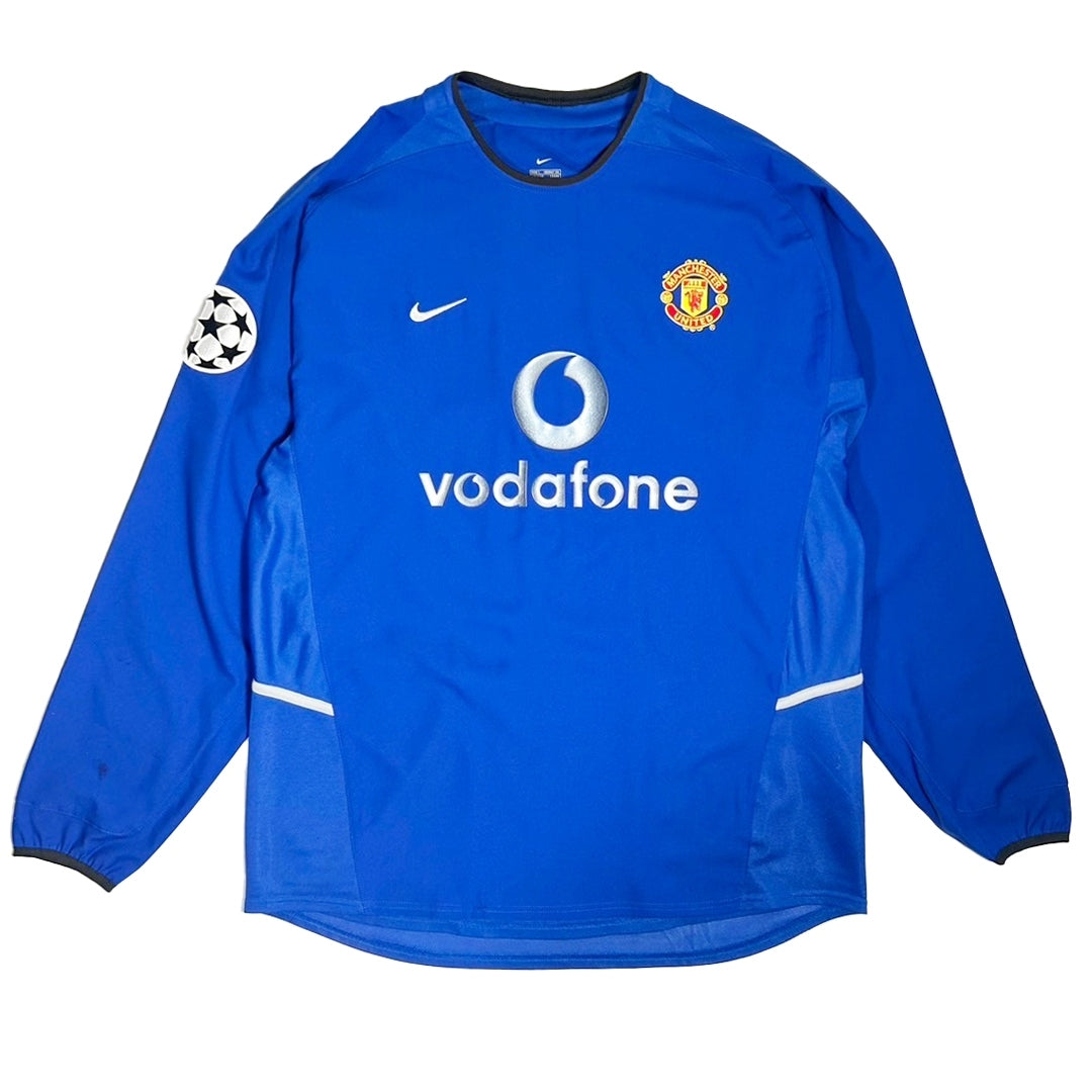 2002 Manchester United FC UEFA CHANPIONS LEAGUE PATCH Beckham #7 L/S / L