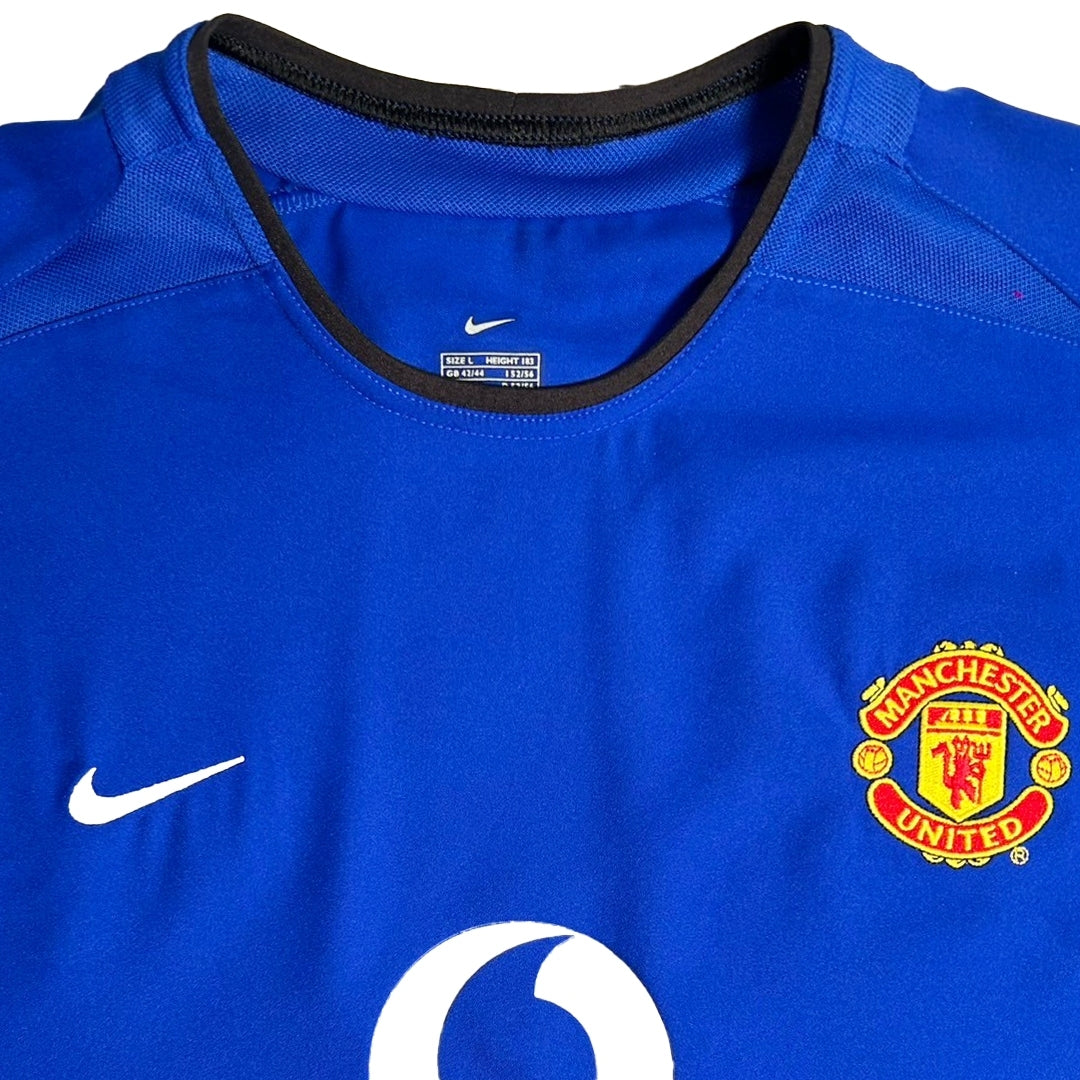 2002 Manchester United FC UEFA CHANPIONS LEAGUE PATCH Beckham #7 L/S / L