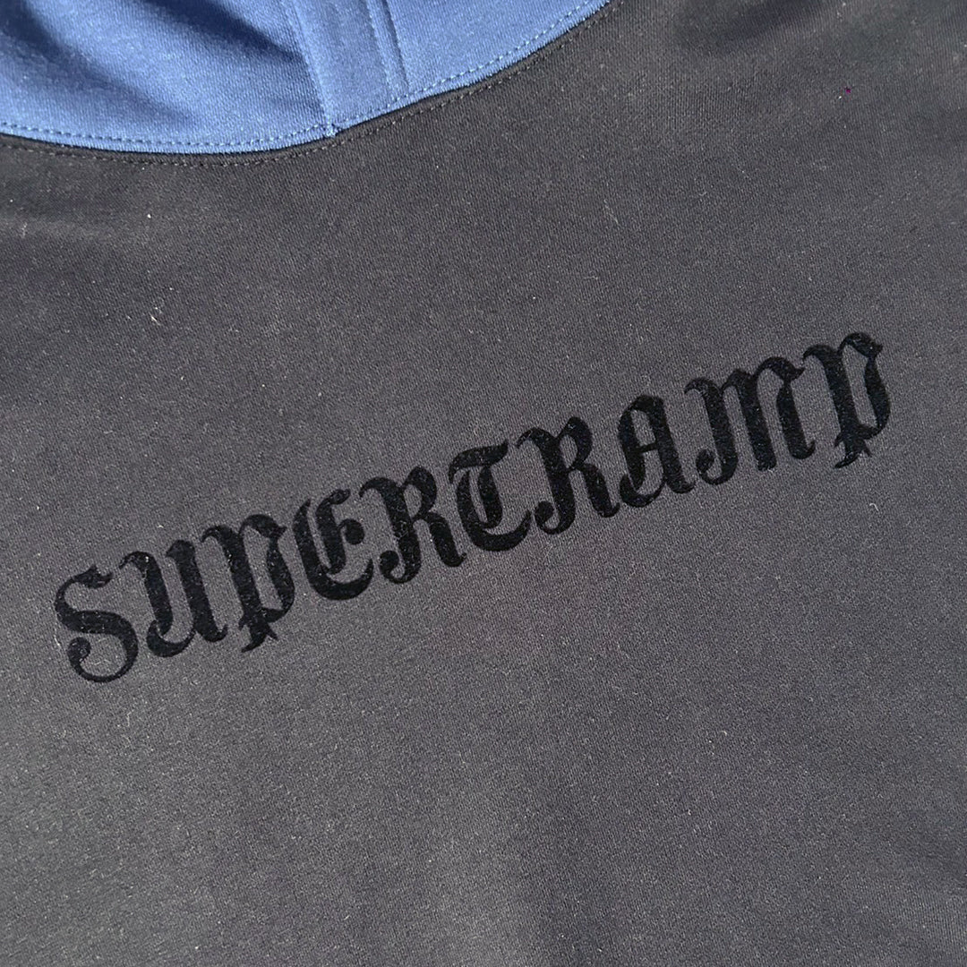 OG SNAP BUTTON P/O HOODIE / BLACK&NAVY