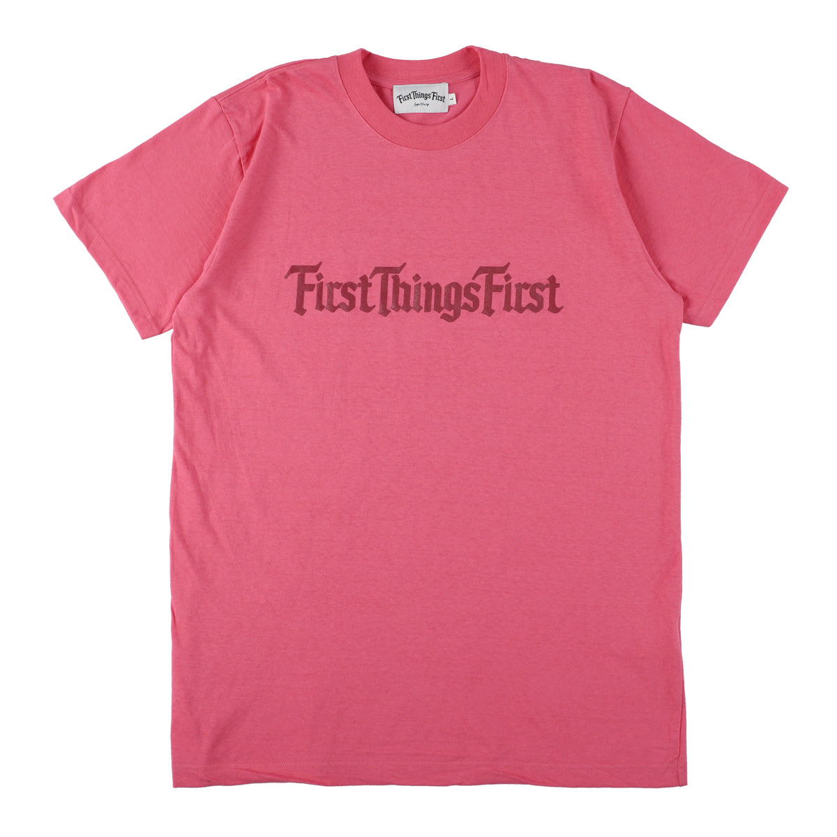 “First things First S/S TEE” / PINK