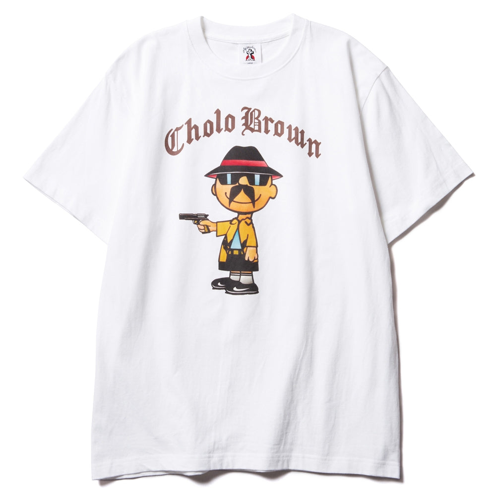 BROWN TEE / WHT