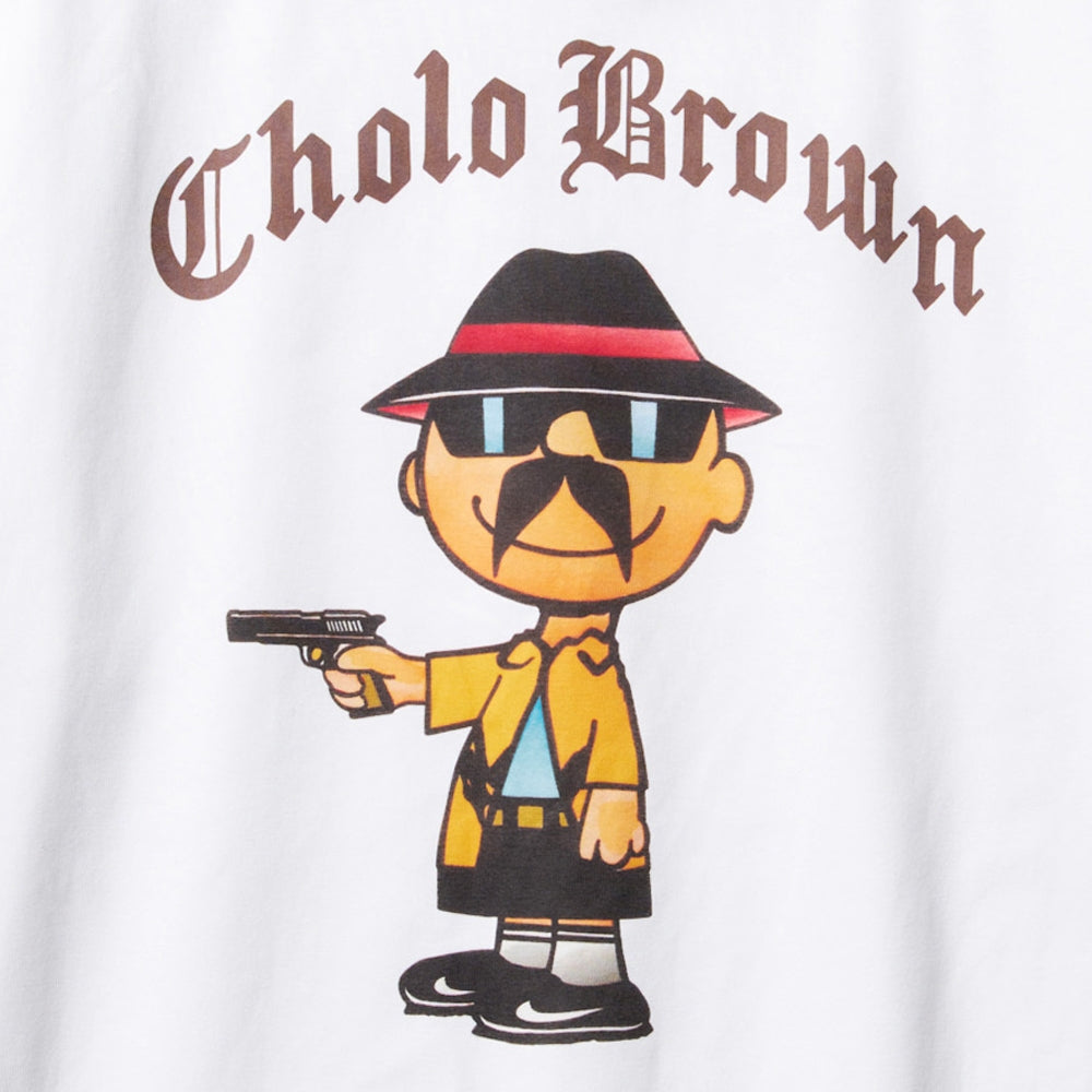 BROWN TEE / WHT