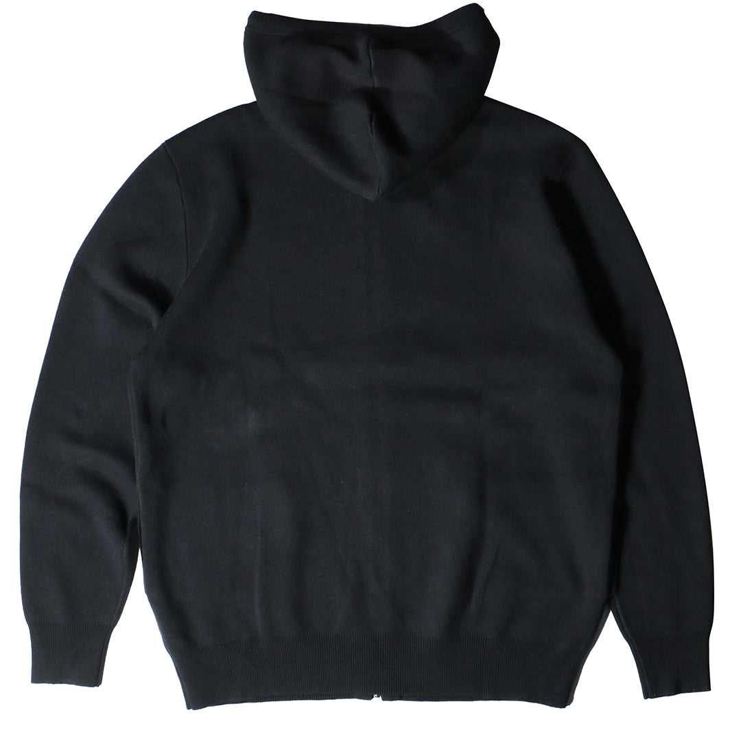 Pesci Zip Hood Sweater / BLACK