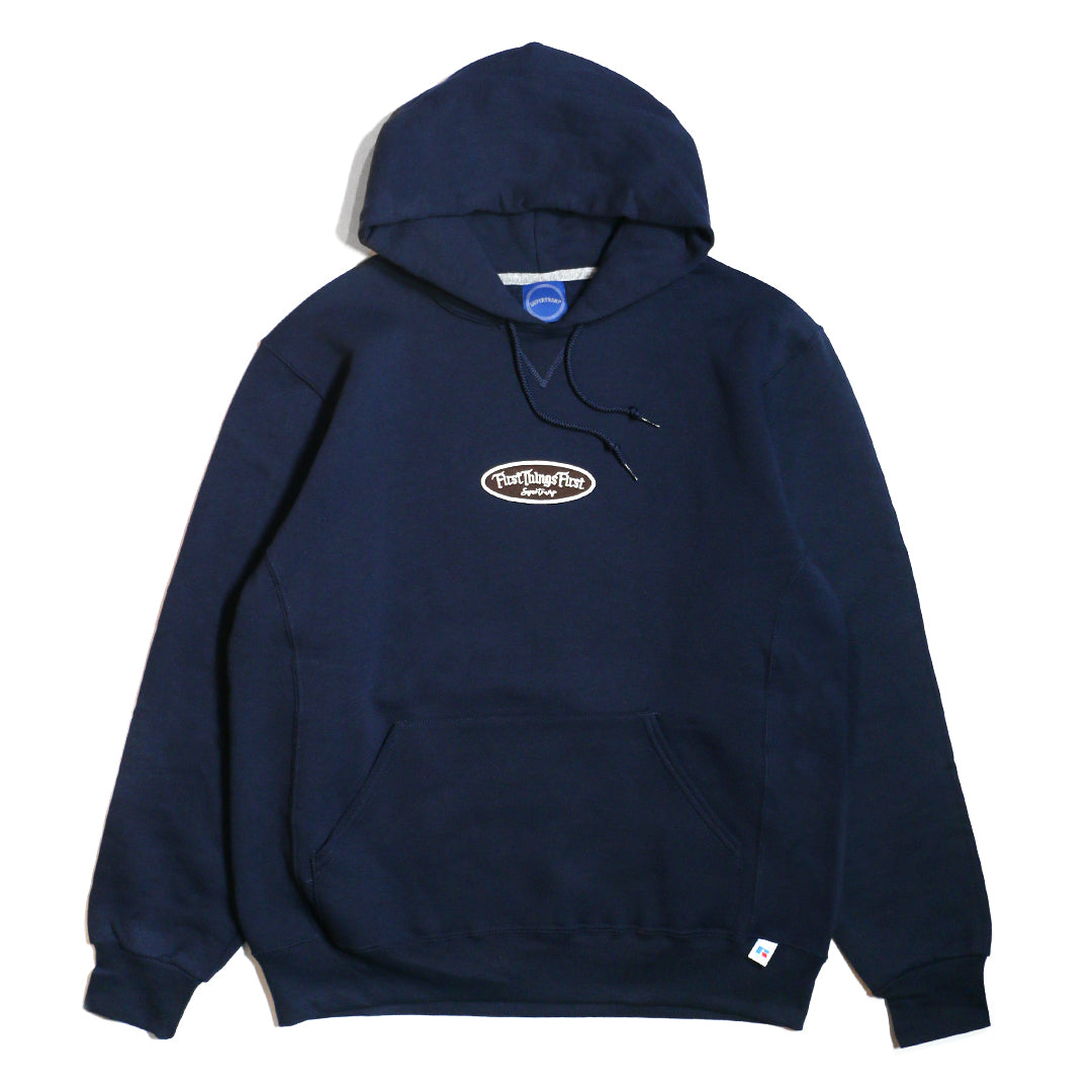 FTF WAPPEN HOODIE / NAVY BROWN