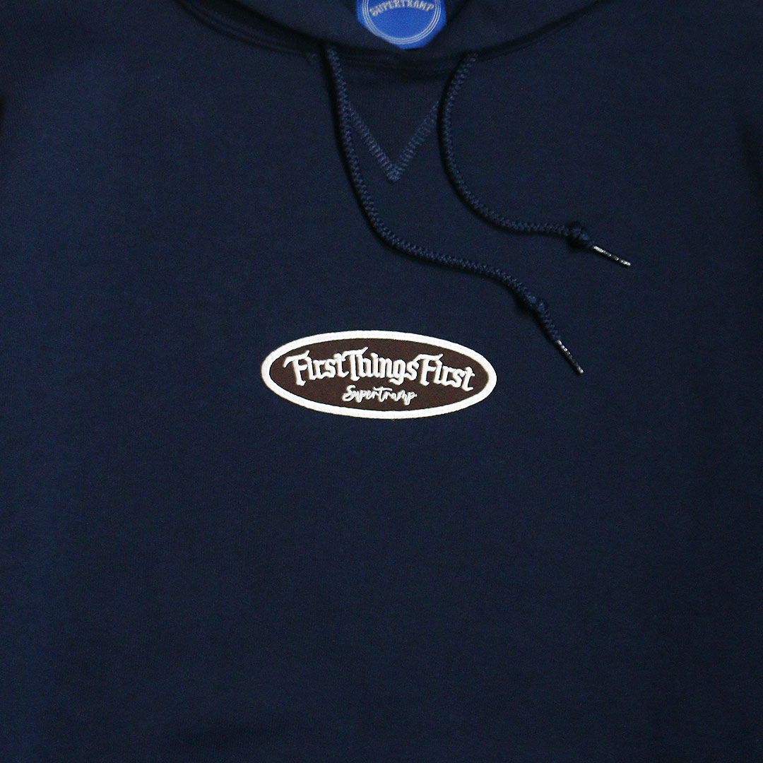 FTF WAPPEN HOODIE / NAVY BROWN