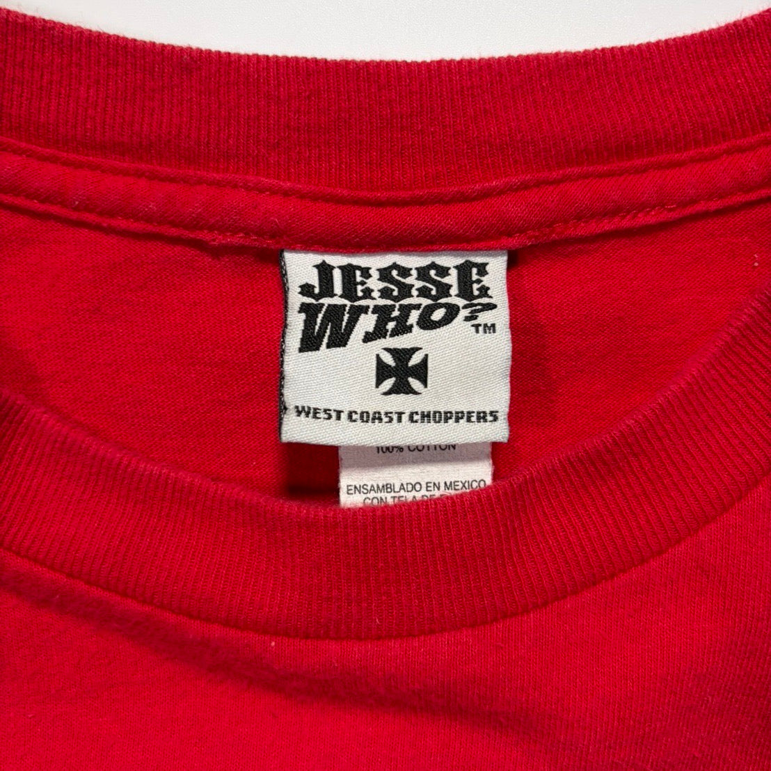 90s "WEST COAST CHOPPERS" S/S TEE RED / XL
