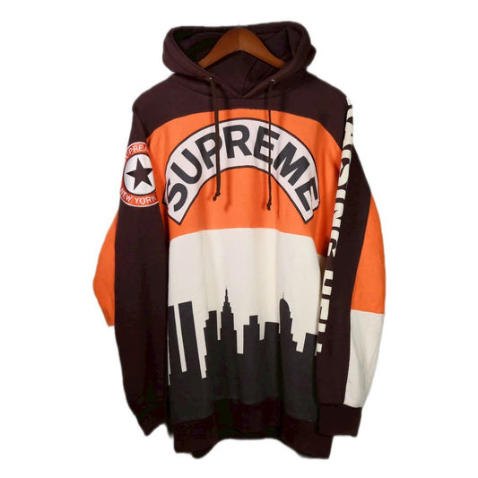 USED "SUPREME2005ss RAISING HELL HOODIE / BROWN / 表記XL"