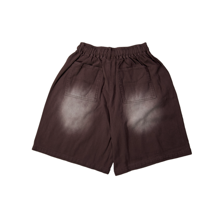 TWILL BLAST DOUBLE KNEE SHORTS /  BROWN